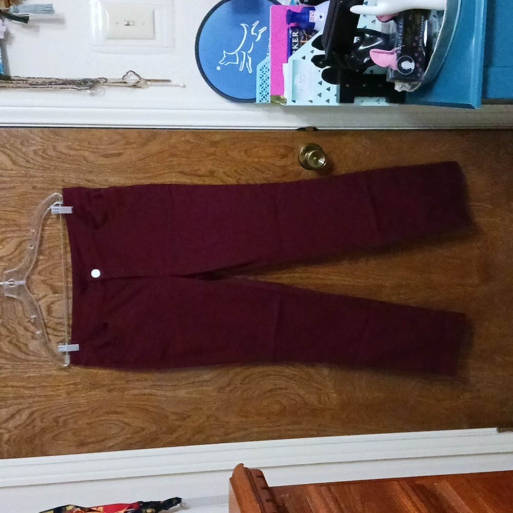 Christopher & Banks 8 cranberry jeans good condition
